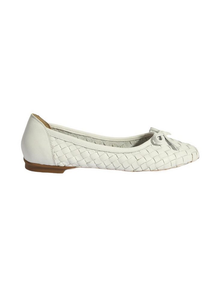 Desa Damen-Ballerinas aus Leder – Flacher Absatz, ohne Verschluss Ballettschuh