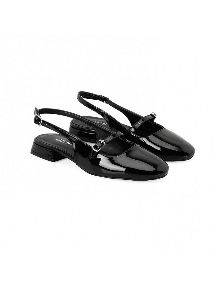 Desa Damen-Ballerinas aus Leder – Synthetiksohle, flacher Absatz, atmu Ballettschuh