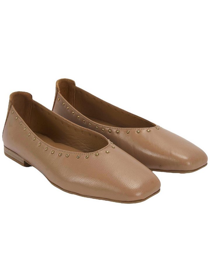 Desa Damen-Ballerinas – Obermaterial und Futter aus Leder, flacher Absatz, Ballettschuh