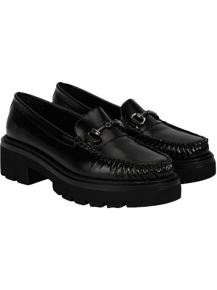 Desa Damen-Lederslipper – Leicht an- und auszuziehen, flacher Absatz, Loafer