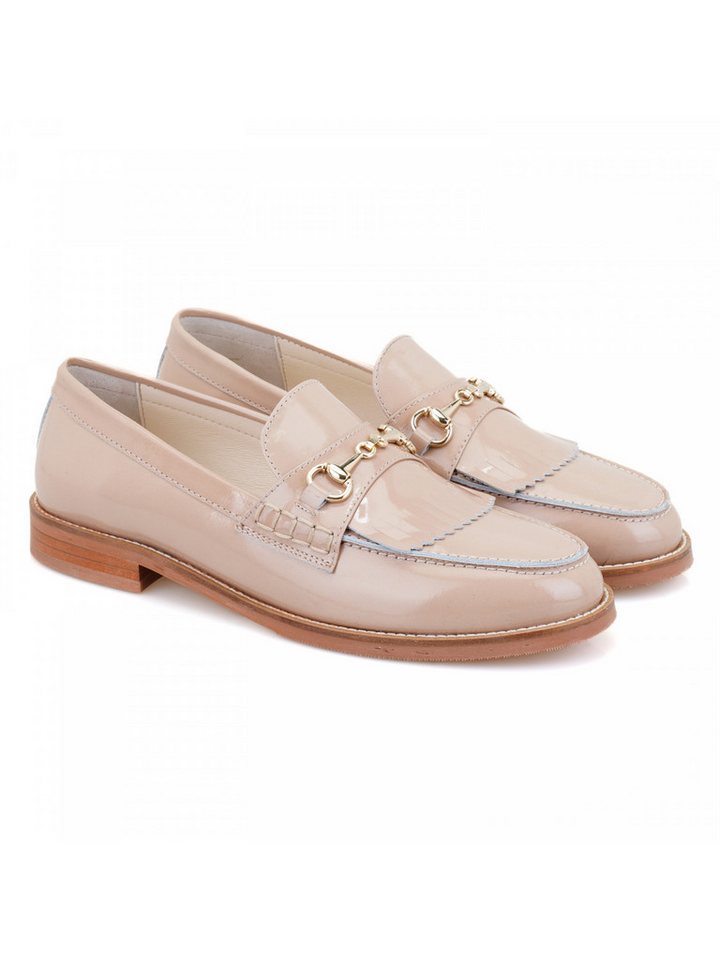 Desa Damen-Lederslipper – Synthetiksohle, flacher Absatz, atmungsaktiv Loafer