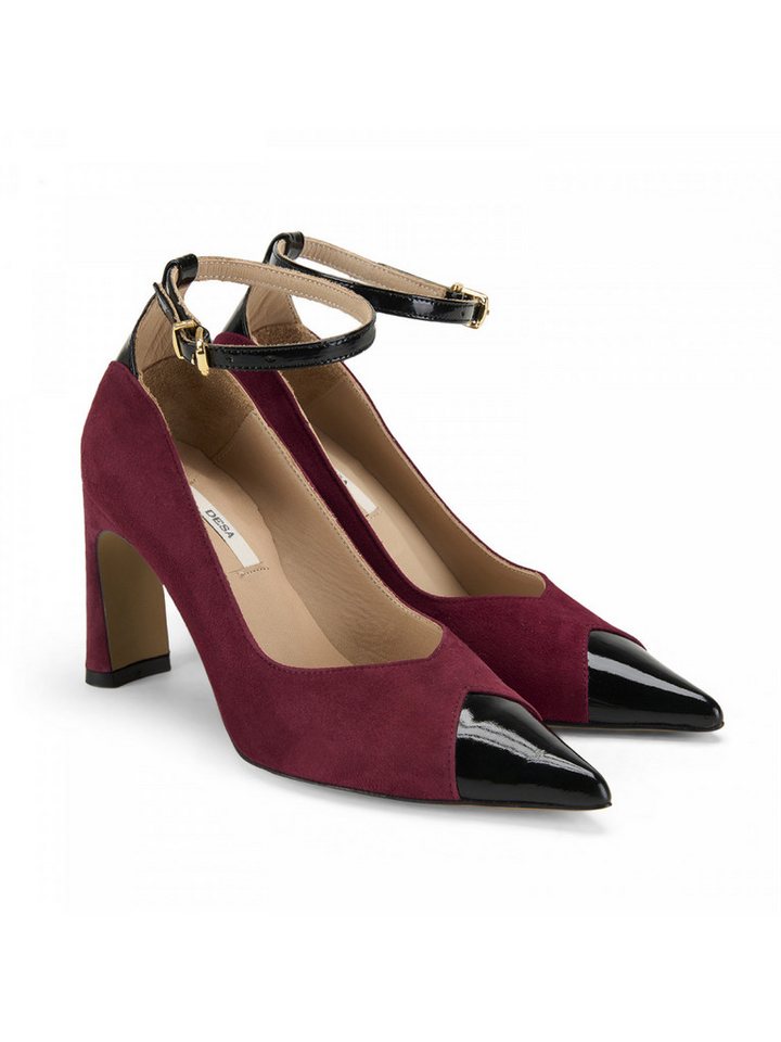 Desa Damen-Pumps aus Wildleder im klassischen Stil – Kegelabsatz, atmu Pumps