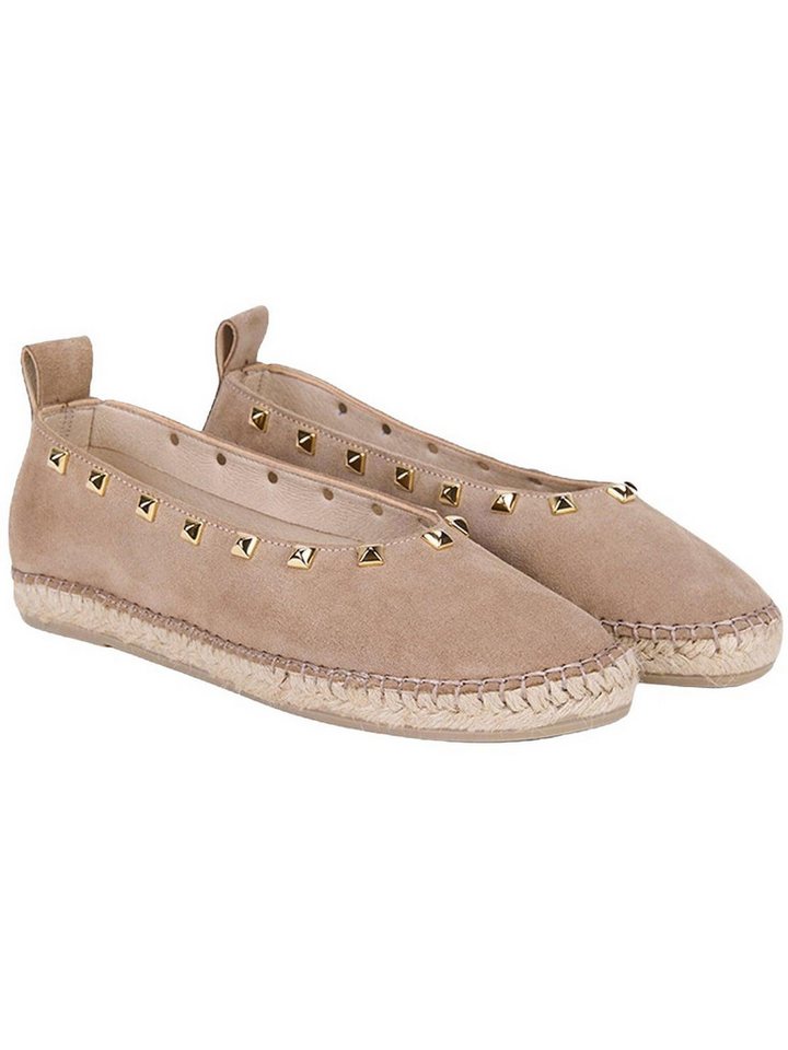 Desa Damen-Slipper aus Wildleder mit Naturkautschuksohle – bequem, läs Slipper