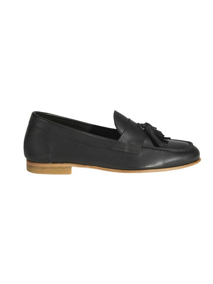 Desa Damen-Slipper – Obermaterial und Futter aus Leder, Sohle aus Echtlede Loafer