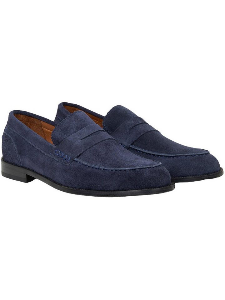 Desa Herren-Slipper aus Wildleder, abriebfeste Sohle, bequem, vielseit Daunenschuh