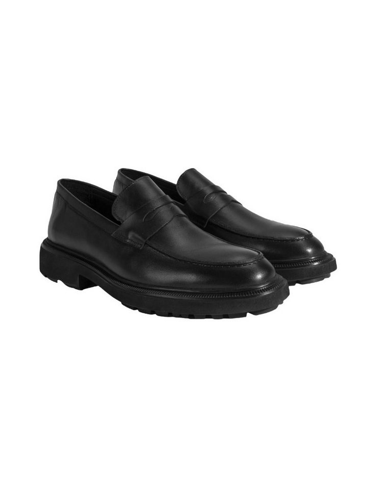Desa Herren-Slipper – Obermaterial aus Leder, flacher Absatz, atmungsaktiv Loafer