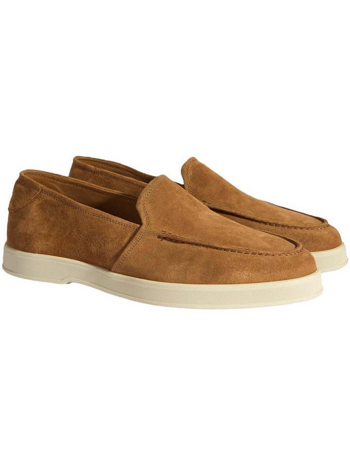 Desa Herren-Slipper – Obermaterial aus Wildleder, Lederfutter, flacher Abs Loafer