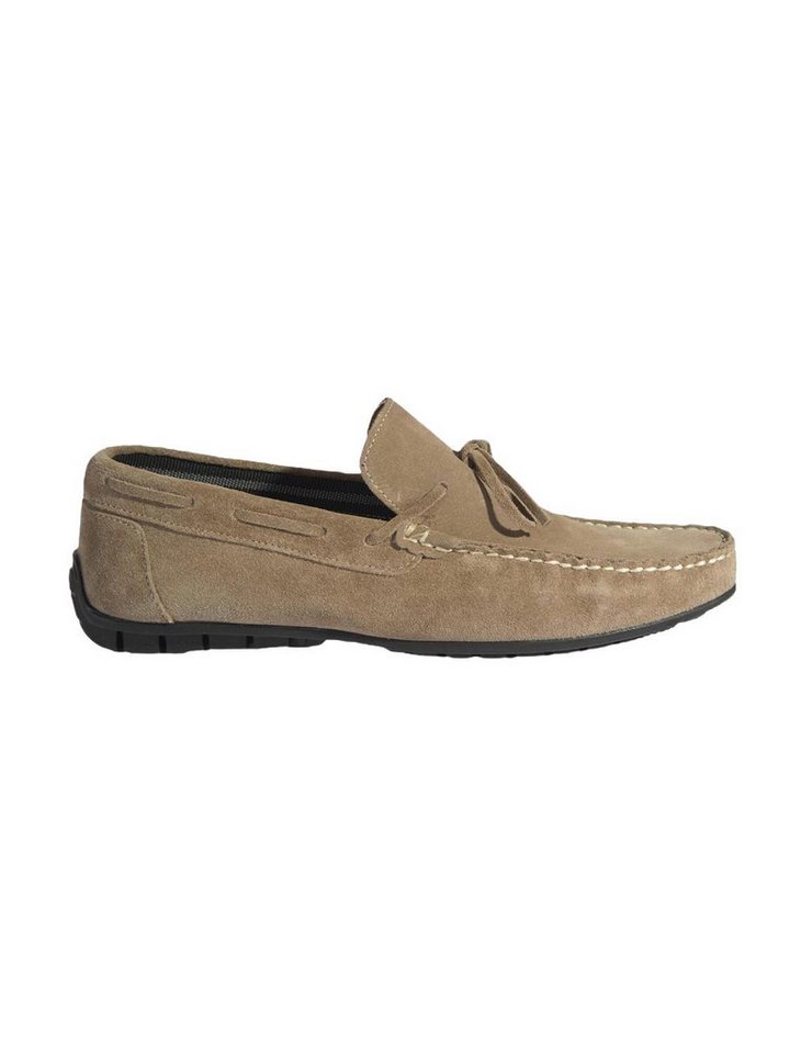 Desa Herren-Slipper – Obermaterial aus Wildleder, Textilfutter, flacher Ab Loafer