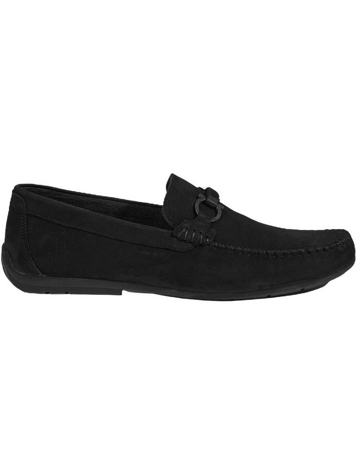 Desa Herren-Slipper – Obermaterial aus Wildleder, Textilfutter, flache Loafer