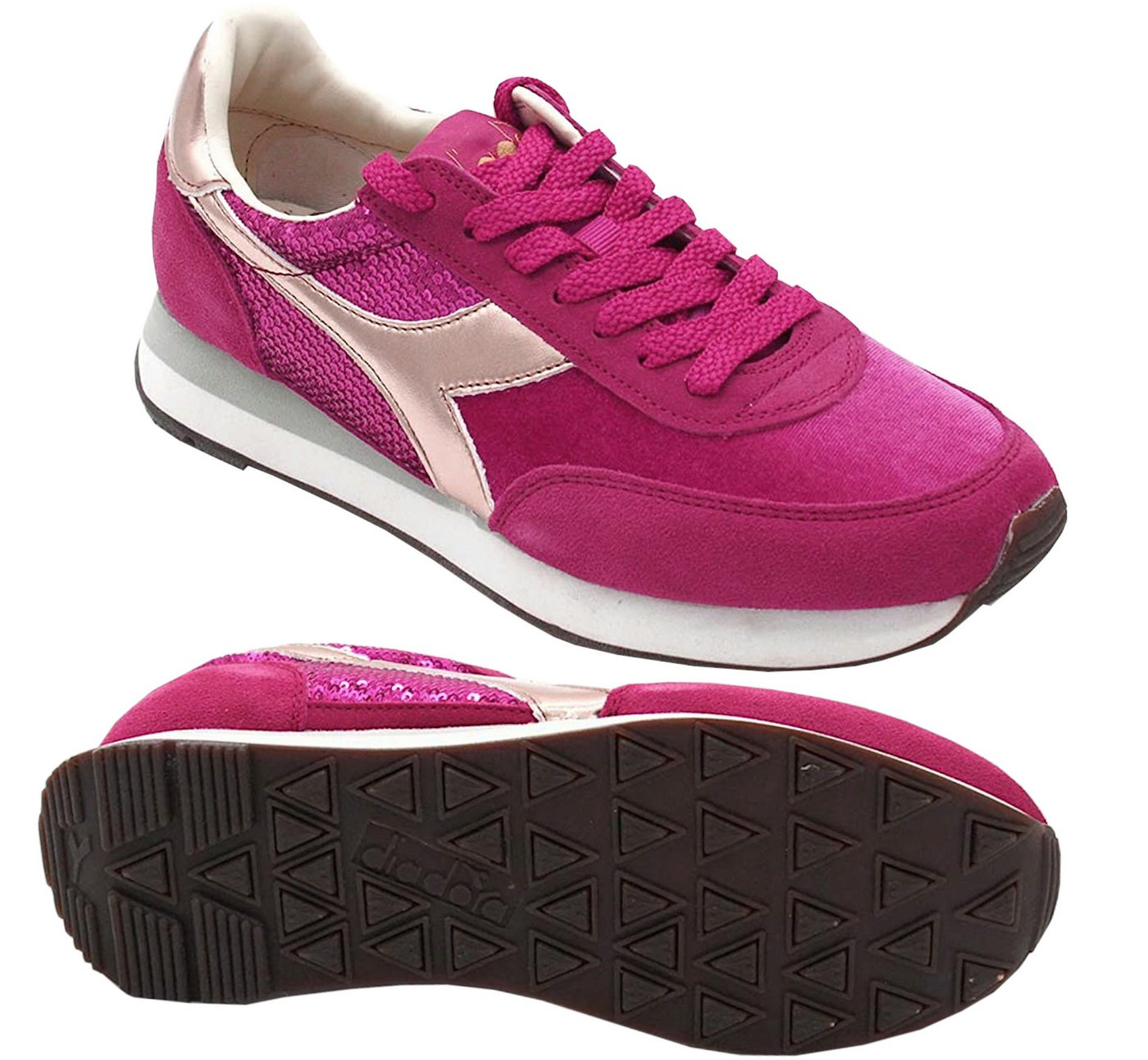 Diadora X-Mas Koala 1983 Sneaker Lifestyle Sportschuhe, Hochwertiger Materialmix mit Pailletten Einsatz