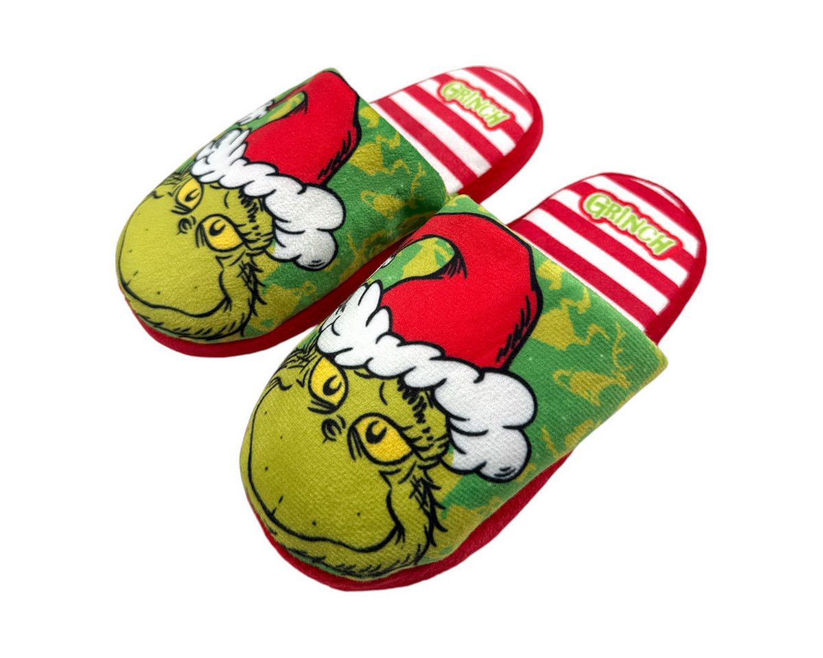 Disney Der Grinch Kinder Hausschuhe Schlüpfschuhe Pantoffeln Pantoffel Gr. 28 bis 34