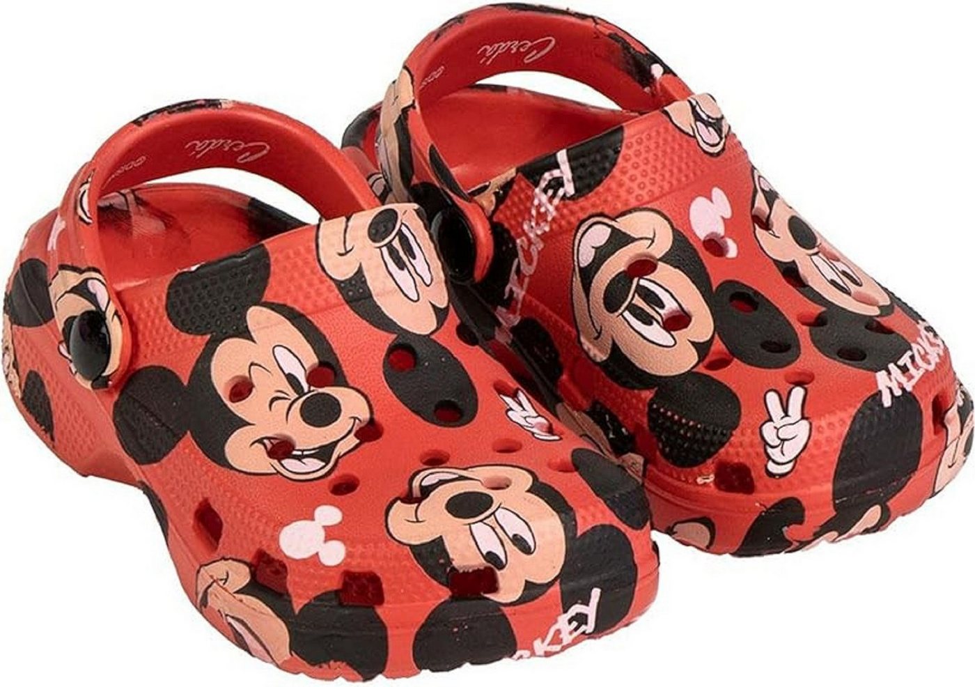 disney mickey mouse Kinder Clogs mit Fersenriemen und rutschfester Sohle Hausschuh