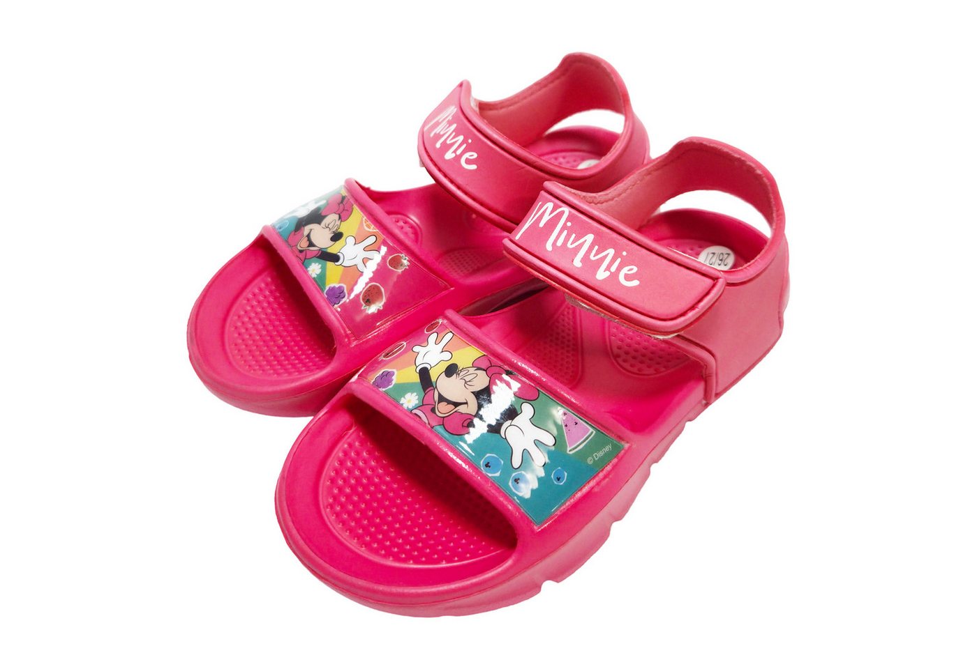 Disney Minnie Maus Mädchen Sandalen Rosa Pink Badeschuhe Latschen Sandale Gr. 22 bis 33 (rosa)