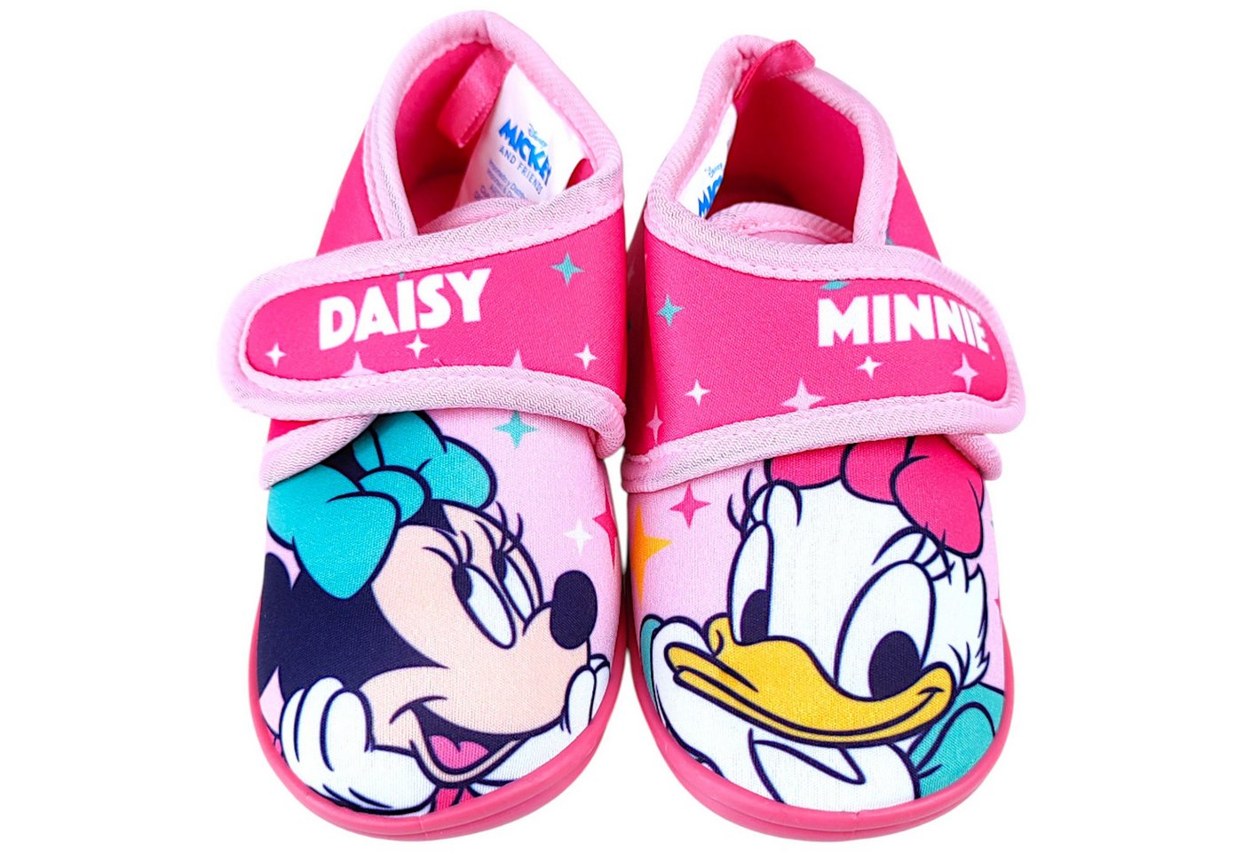 disney minnie mouse Minnie Maus & Daisy Duck Hausschuh Mädchen Pantoffeln mit Klettverschluss Gr. 22-27