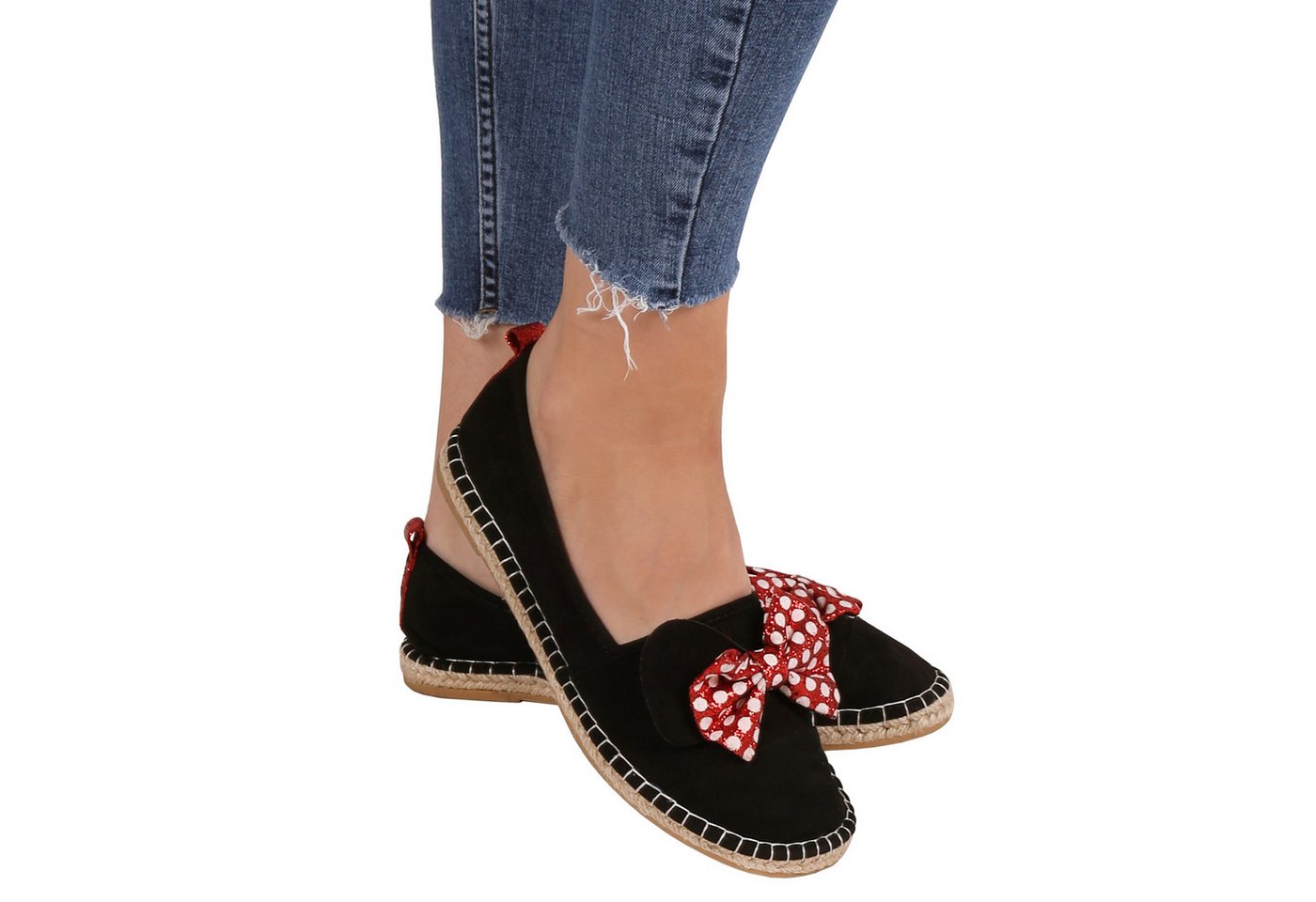Disney Schwarze Espadrilles mit Schleife Minnie Maus DISNEY 39 EU / 6 UK Espadrille