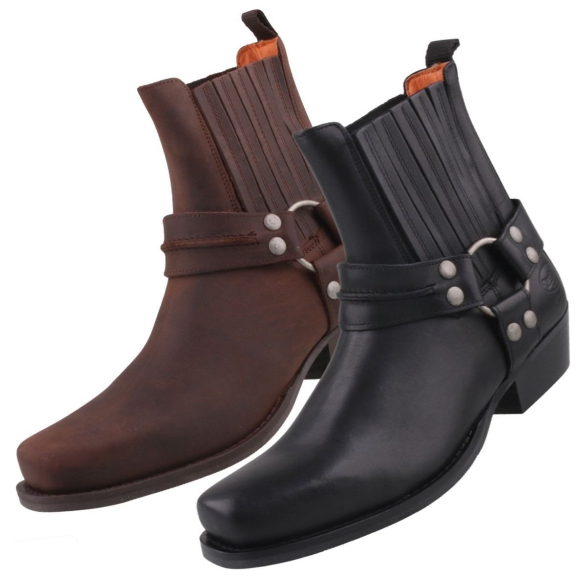 Dockers by Gerli 170102-NOS Stiefelette Biker-Boots mit dekorativem Stiefelband (schwarz)