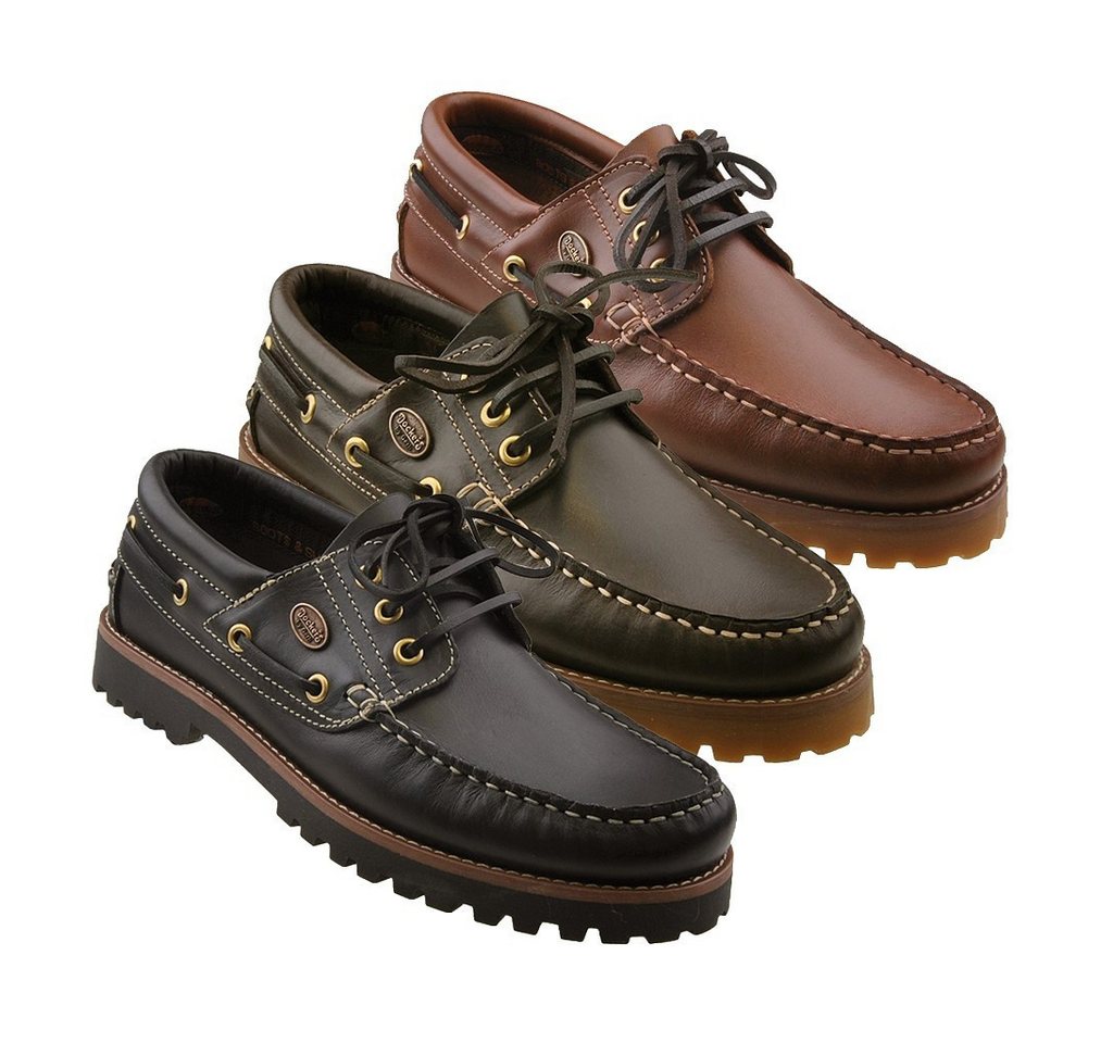 Dockers by Gerli 24DC001-180100 Schnürschuh Leder-Mokkassin, Bootsschuh mit Leder-Schnürung