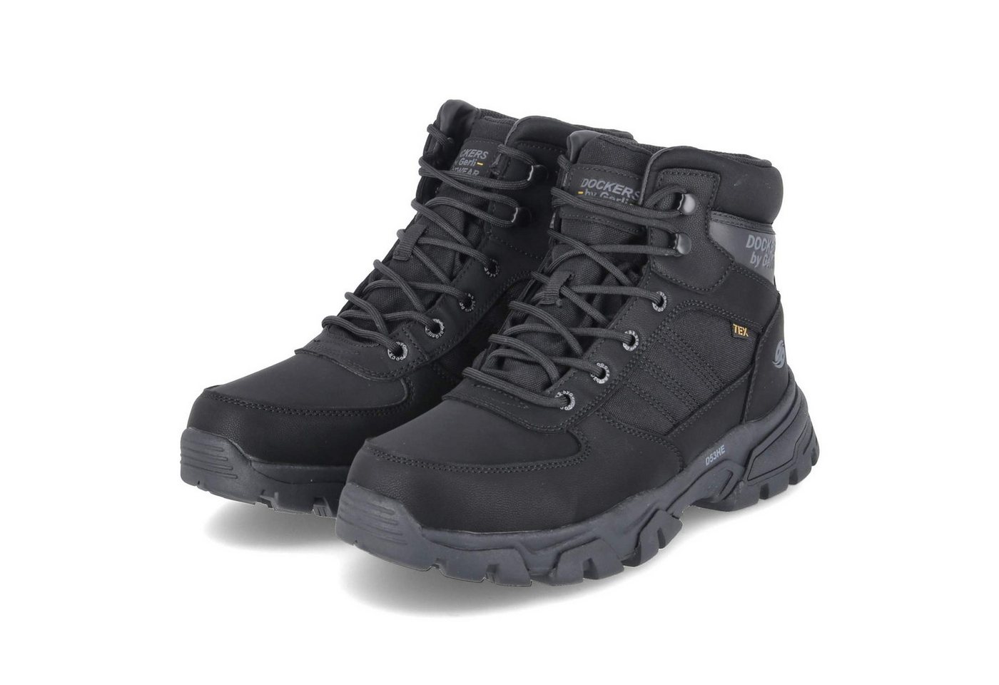 Dockers by Gerli 53HE002-657-101 Herren Textil & Synthetik schwarz Schnürstiefel