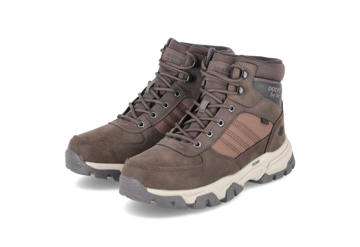 Dockers by Gerli 53HE002-657-320 Herren Textil & Synthetik braun Schnürstiefel
