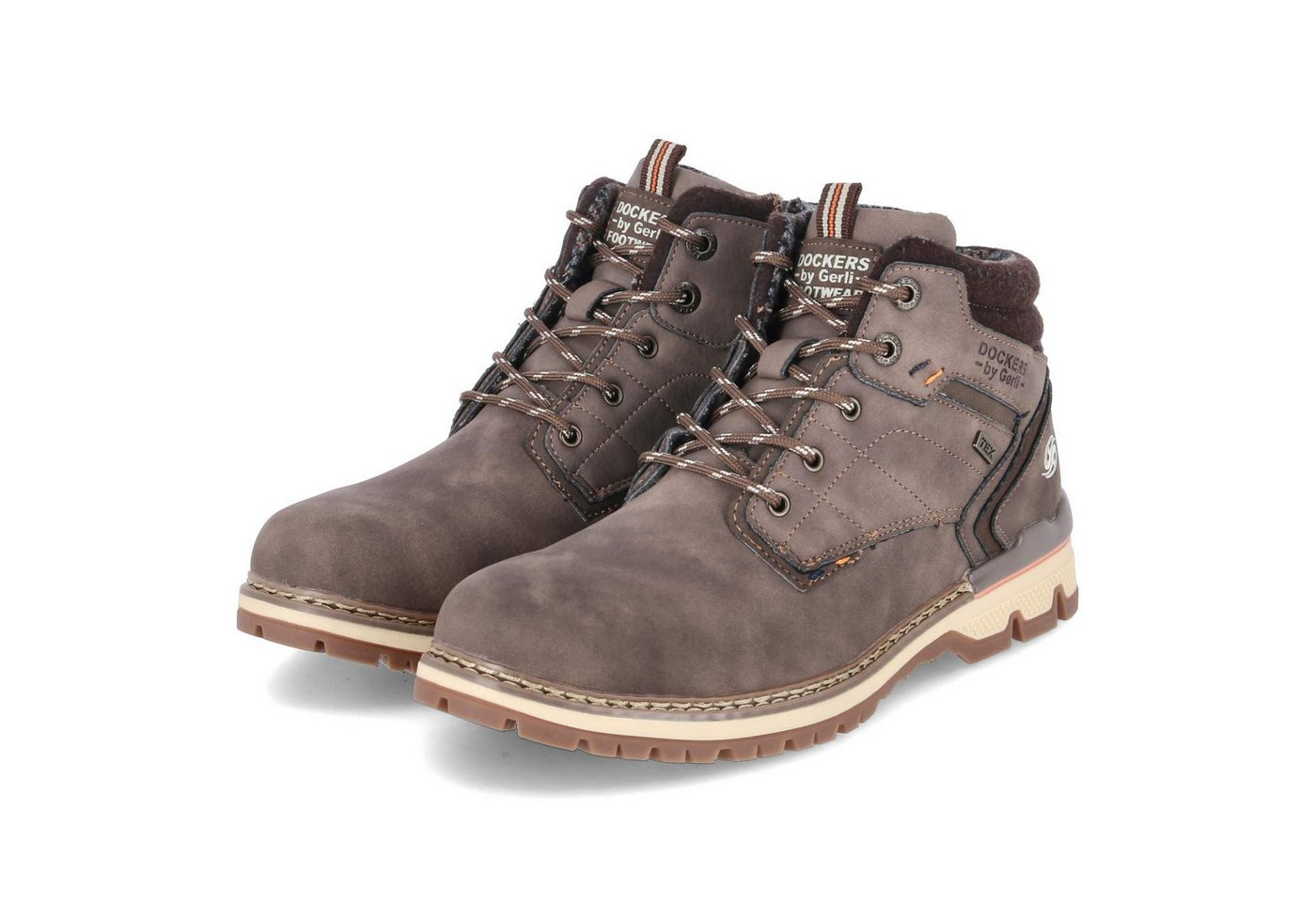 Dockers by Gerli 53TA003-630-380 Herren Synthetik dunkelbraun Schnürstiefel