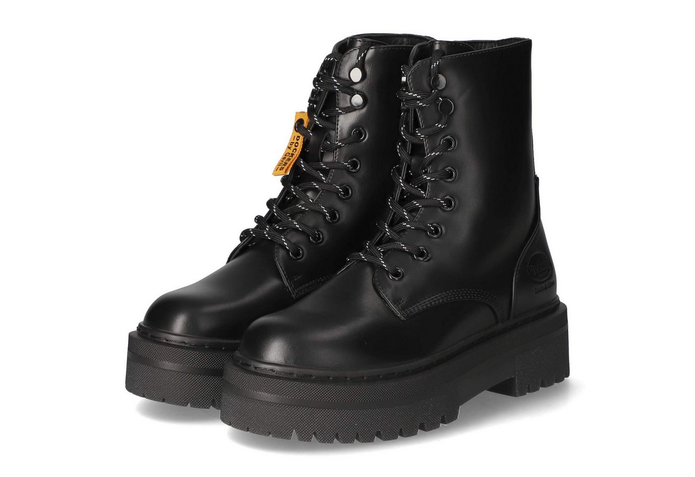 Dockers by Gerli 57AZ202610101 Damen Synthetik schwarz Schnürstiefel