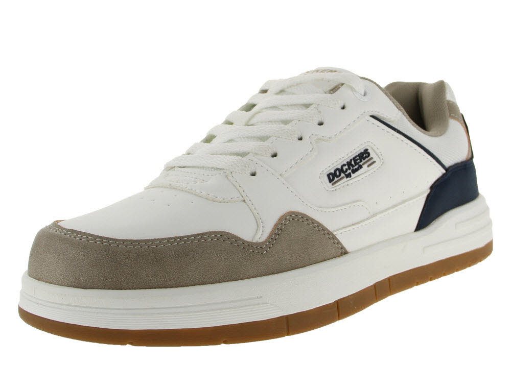 Dockers by Gerli Dockers Herren Halbschuhe Schnürschuh (weiß)