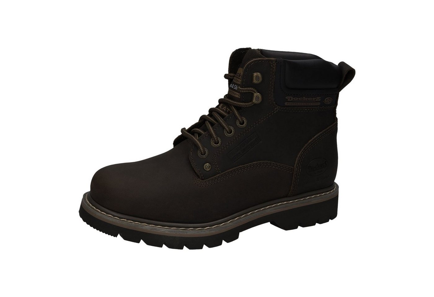 Dockers by Gerli Herren Herren Schnürboots Winterboots aus geschmeidigem Nubukleder