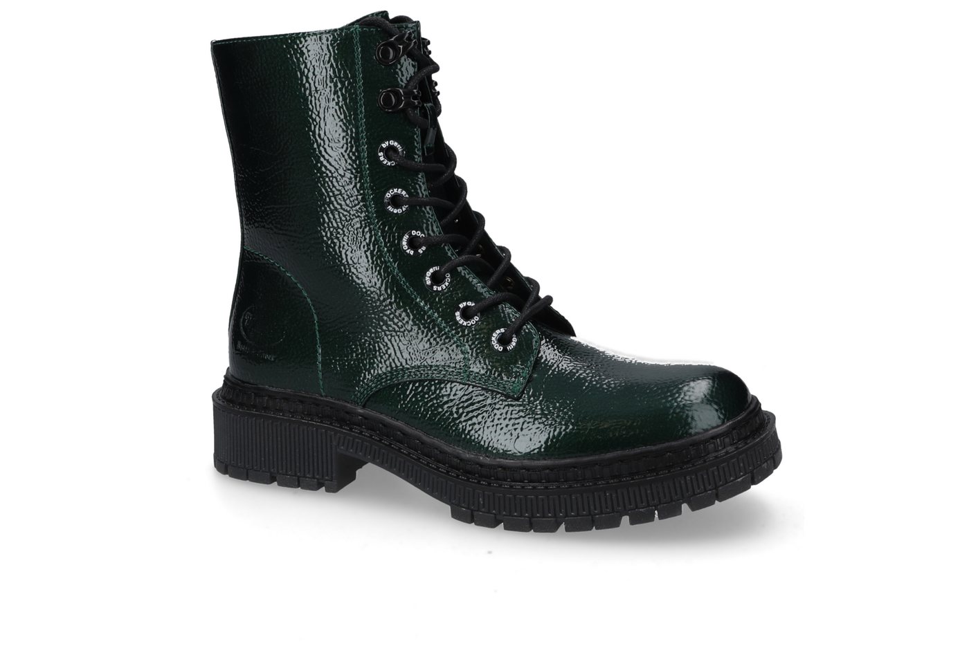 Dockers by Gerli Schnürboots Biker Boots mit Reißverschluss (grün/schwarz)