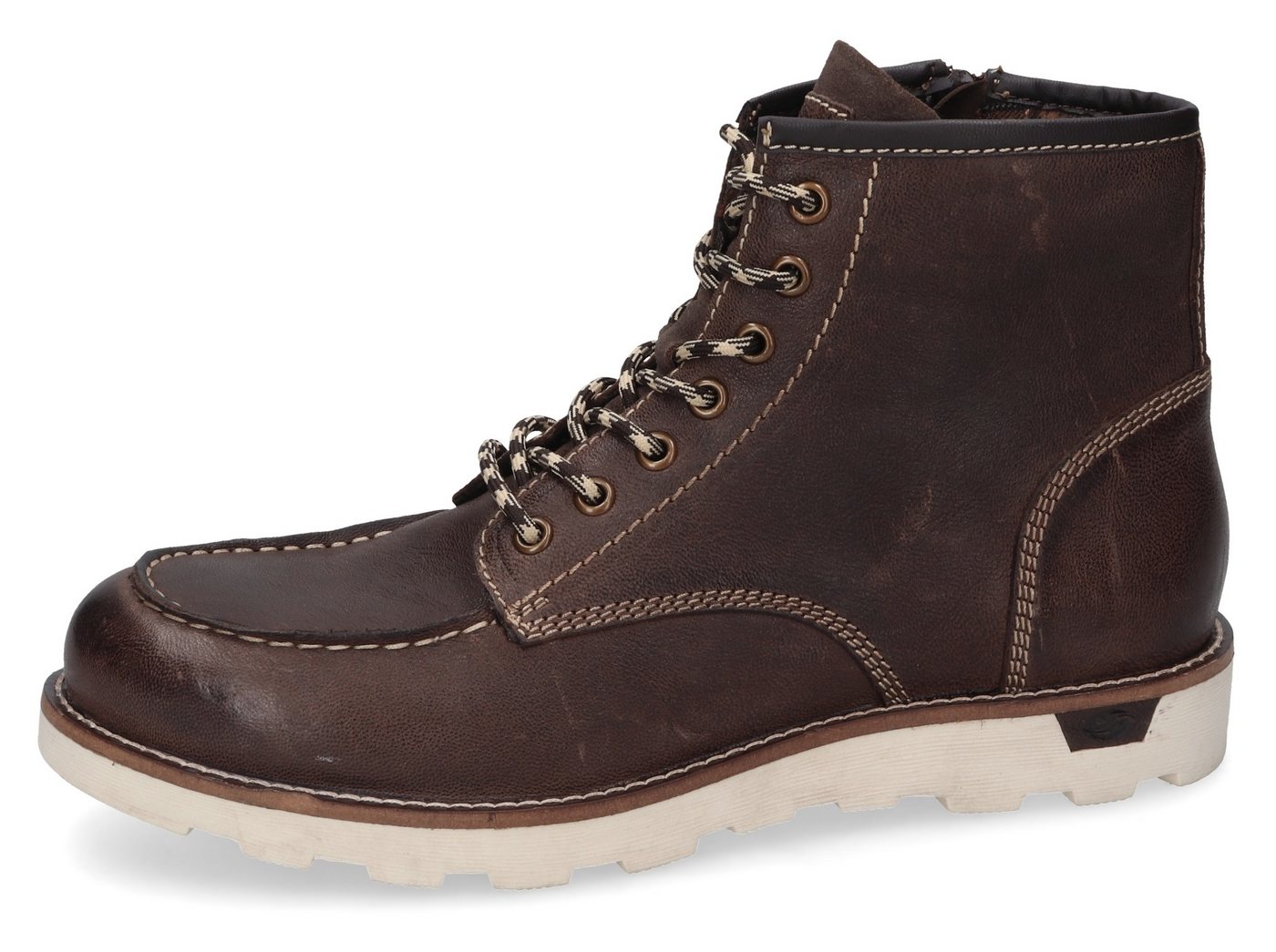 Dockers by Gerli Schnürboots Boots, Freizeitschuh mit gepolsterter Innensohle (schoko)