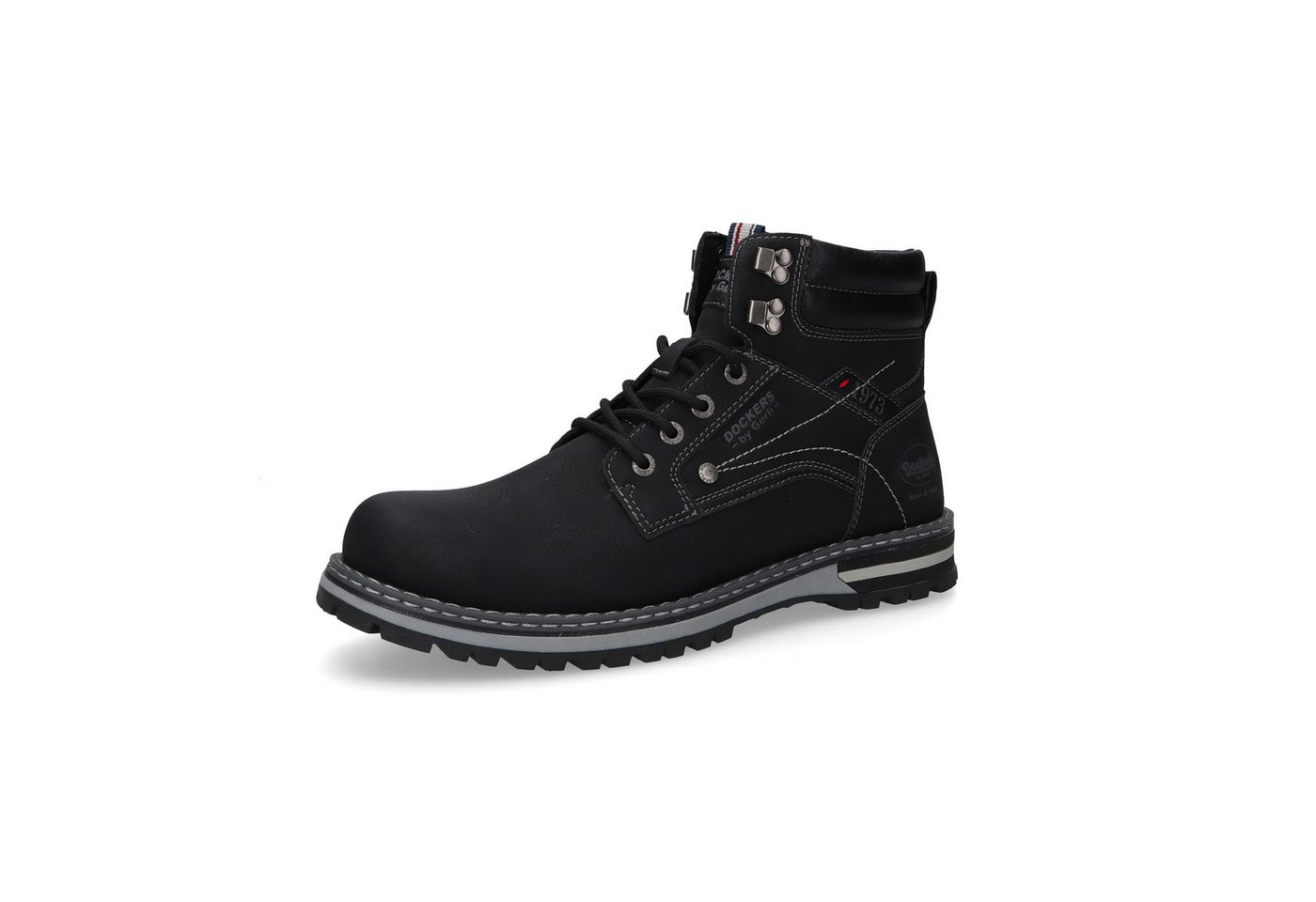Dockers by Gerli Schnürboots Winterboots, Workerboots mit Profilsohle (schwarz)