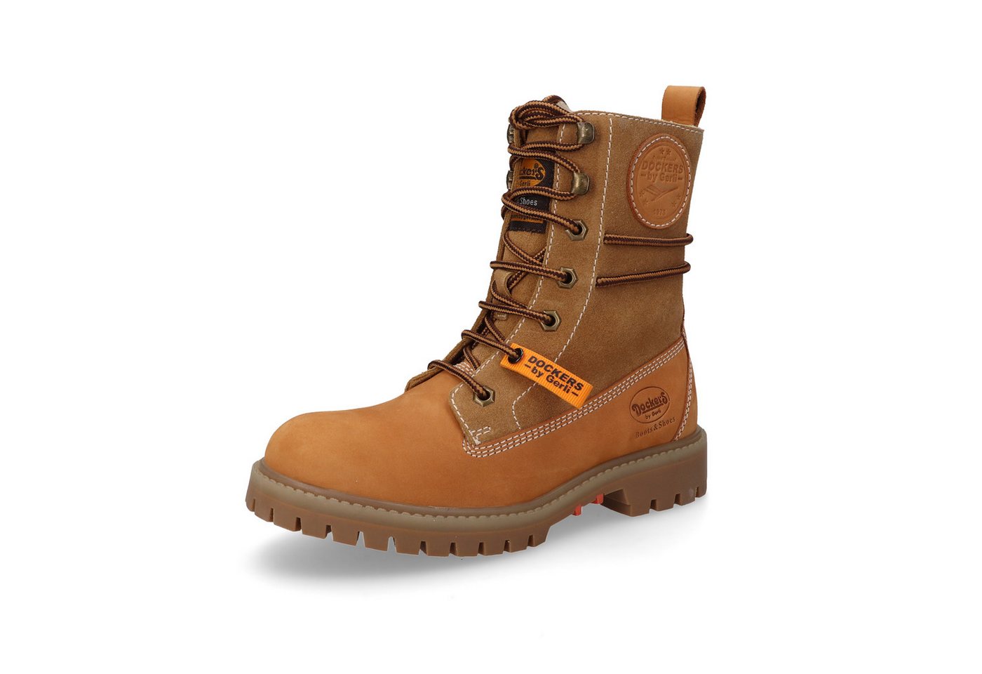 Dockers by Gerli Schnürstiefel Boots, Casual Boots mit modischen Schnürsenkeln