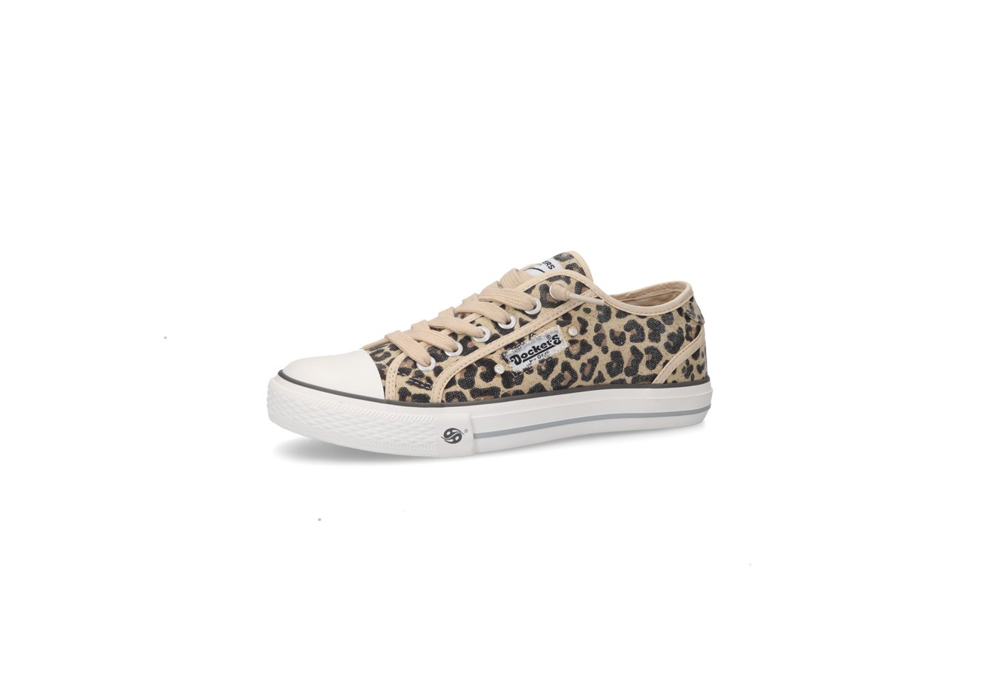 Dockers by Gerli Slip-On Sneaker, Sneaker, Schlupfschuh, Freizeitschuh mit Zierschnürung (leo-print)