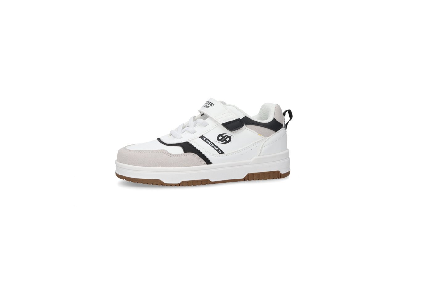 Dockers by Gerli Sneaker Retro Sneaker, Basketsneaker, Freizeitschuh mit Klettverschluss (grau/weiß)