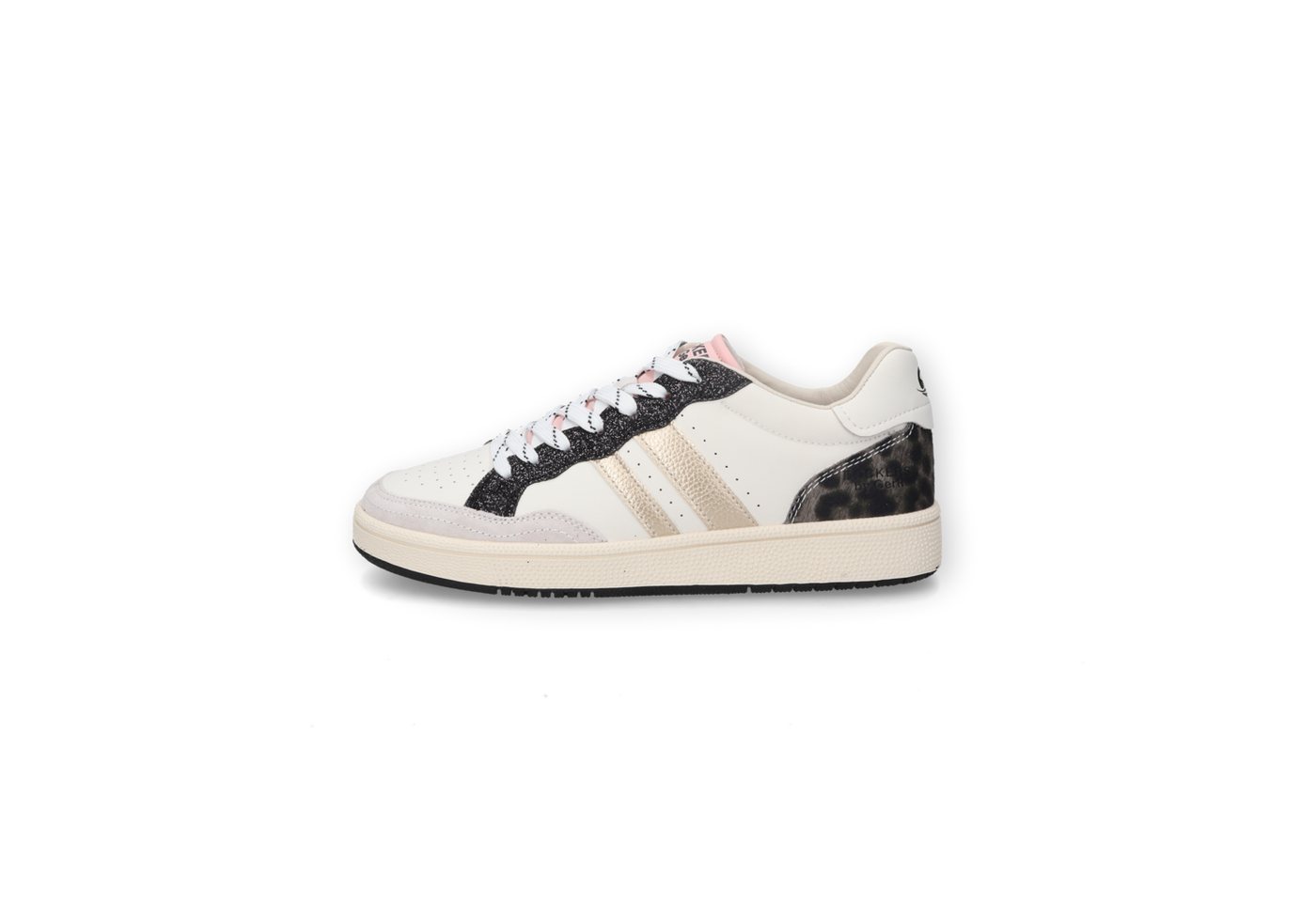 Dockers by Gerli Sneaker Schnürschuh, Retrosneaker mit Leo-Print an der Ferse
