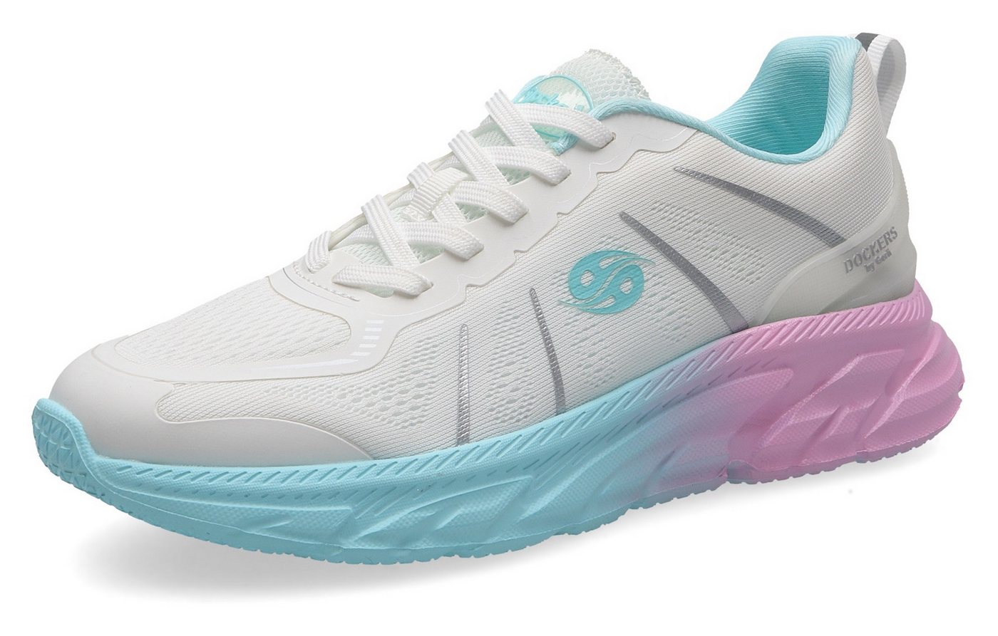 Dockers by Gerli Sneaker, Trainingsschuh, Schnürschuhe mit bunter Pastell-Sohle