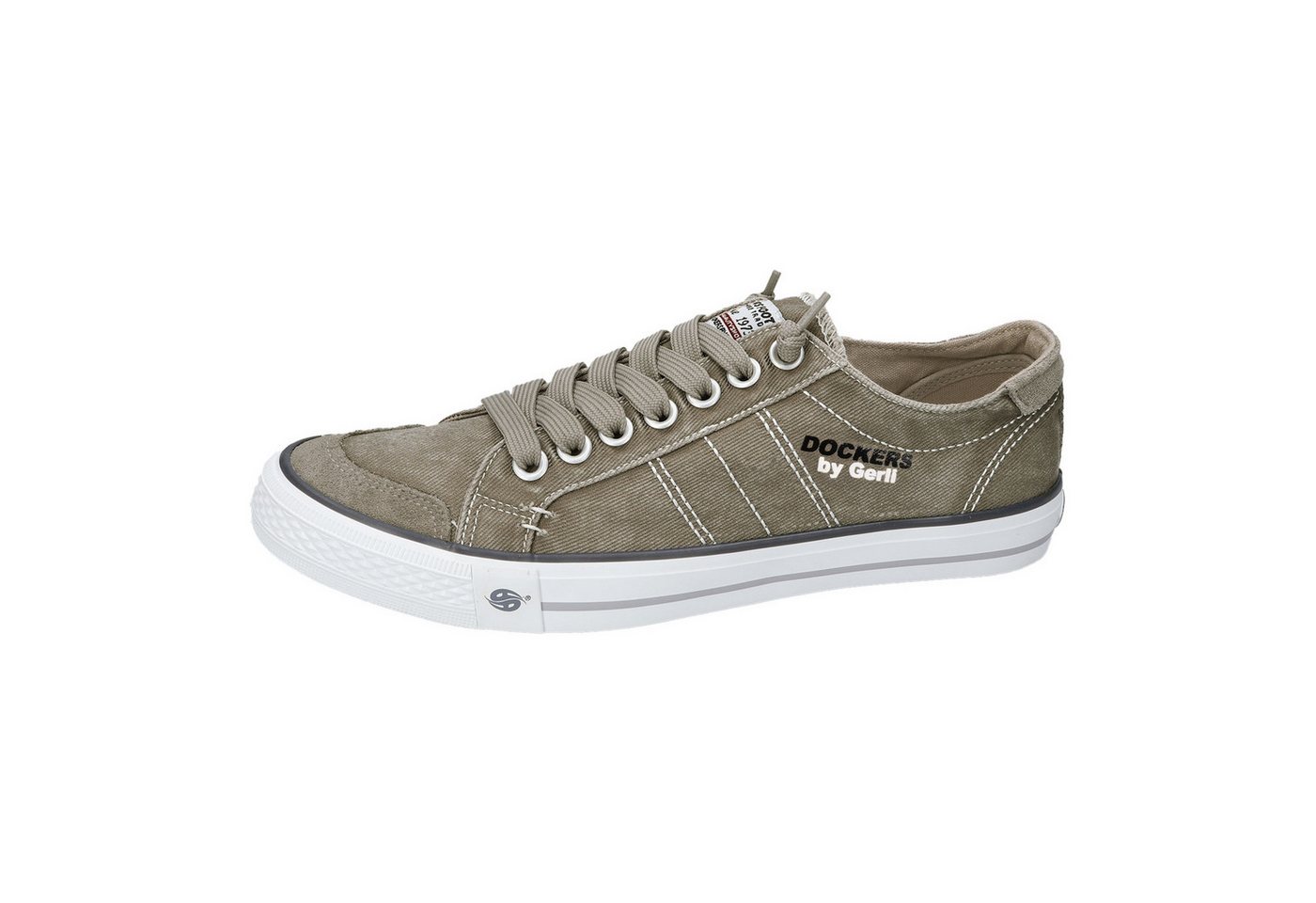 Dockers by Gerli Sneaker Washed Canvas Slip-On Sneaker mit markantem Logo (beige)