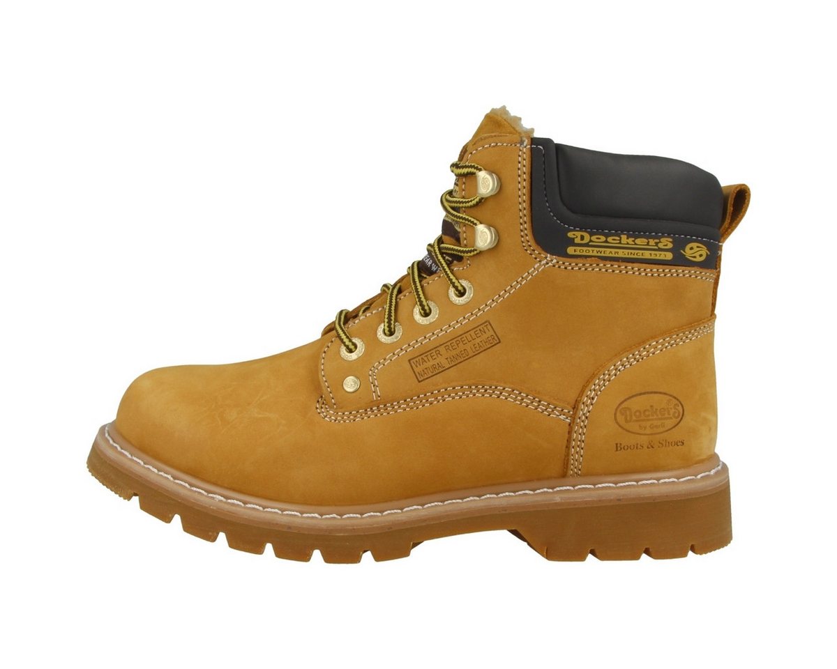 Dockers by Gerli 23DA104 Herren Schnürboots Stiefeletten, Stiefel, Winterstiefel, Winterboots, Schneestiefel (beige)