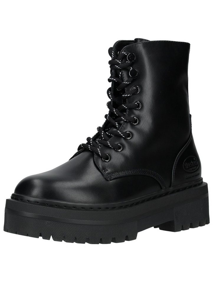 Dockers by Gerli Stiefelette Lederimitat Schnürstiefelette (schwarz)