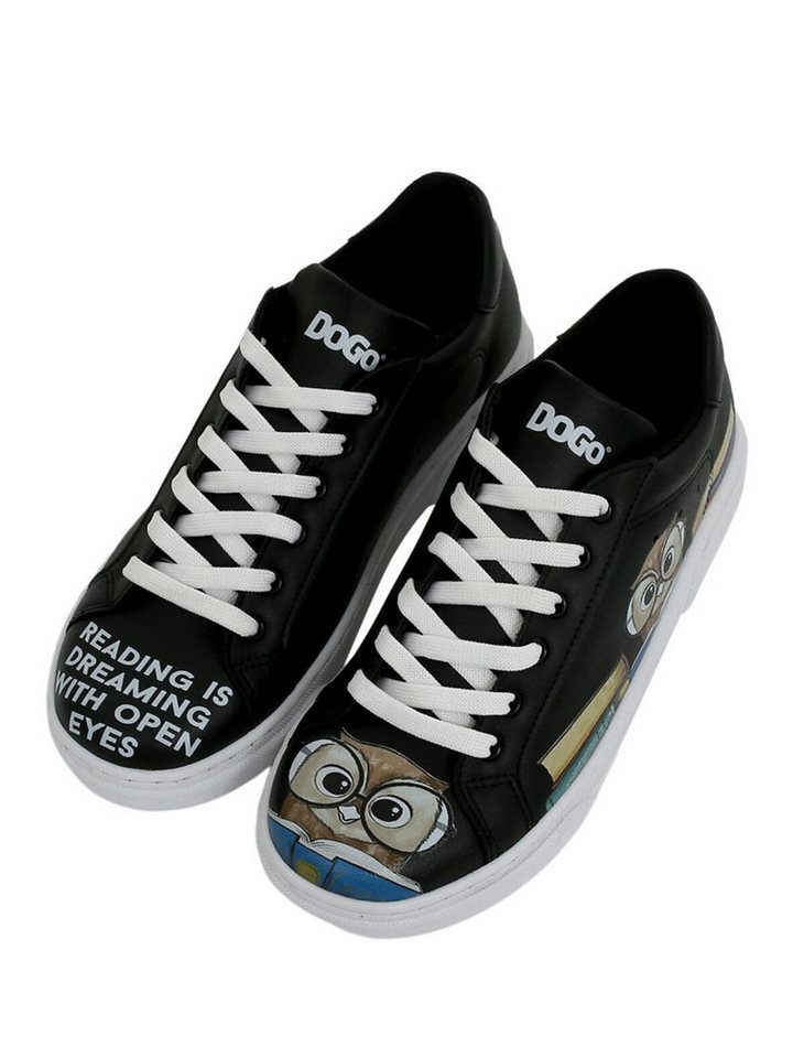 DOGO Ace Low-Top Sneaker Best Of Tweety And Sylvester Black Damen Sneaker Handgefertigt