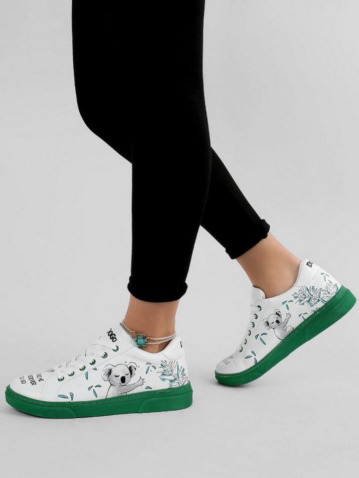 DOGO Ace Low-Top Sneaker Koala Hug Damen Sneaker Sneaker Handgefertigt