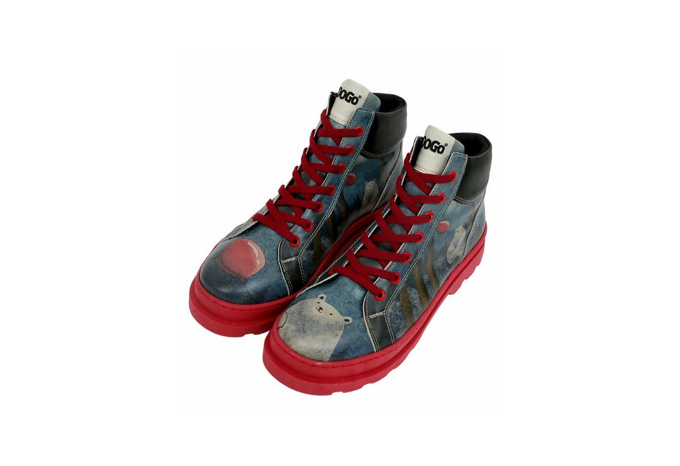 DOGO Adriana Bear With A Balloon Damen Stiefeletten Winterboots Handgefertigt