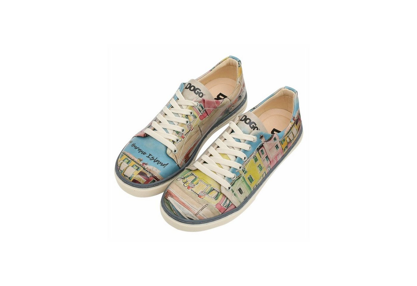 DOGO Classic Schnürsneaker Burano Island Damen Sneaker Sneaker Handgefertigt