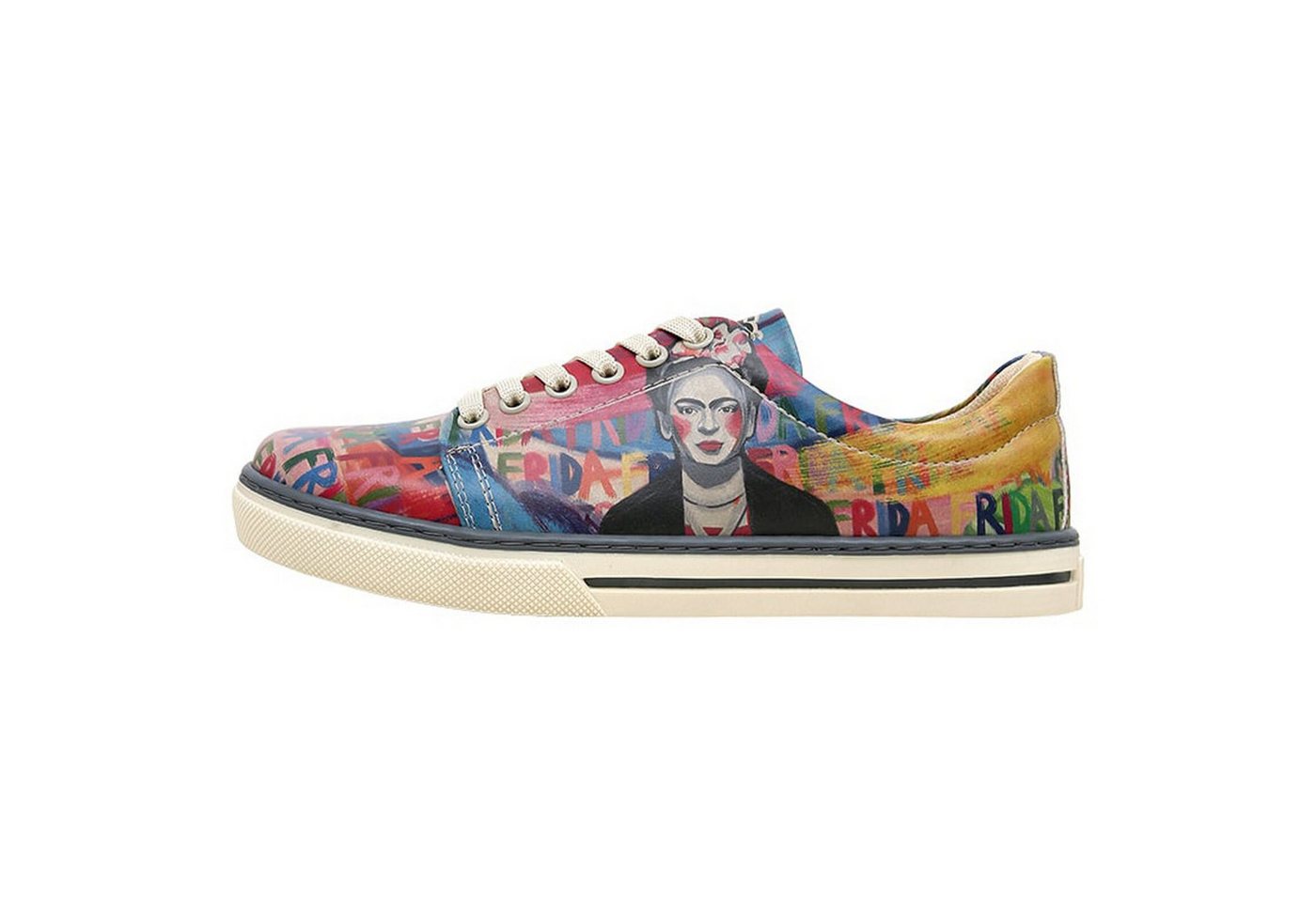 DOGO Classic Schnürsneaker Frida-Kahlo-In-Letters Damen Sneaker Sneaker Handgefertigt