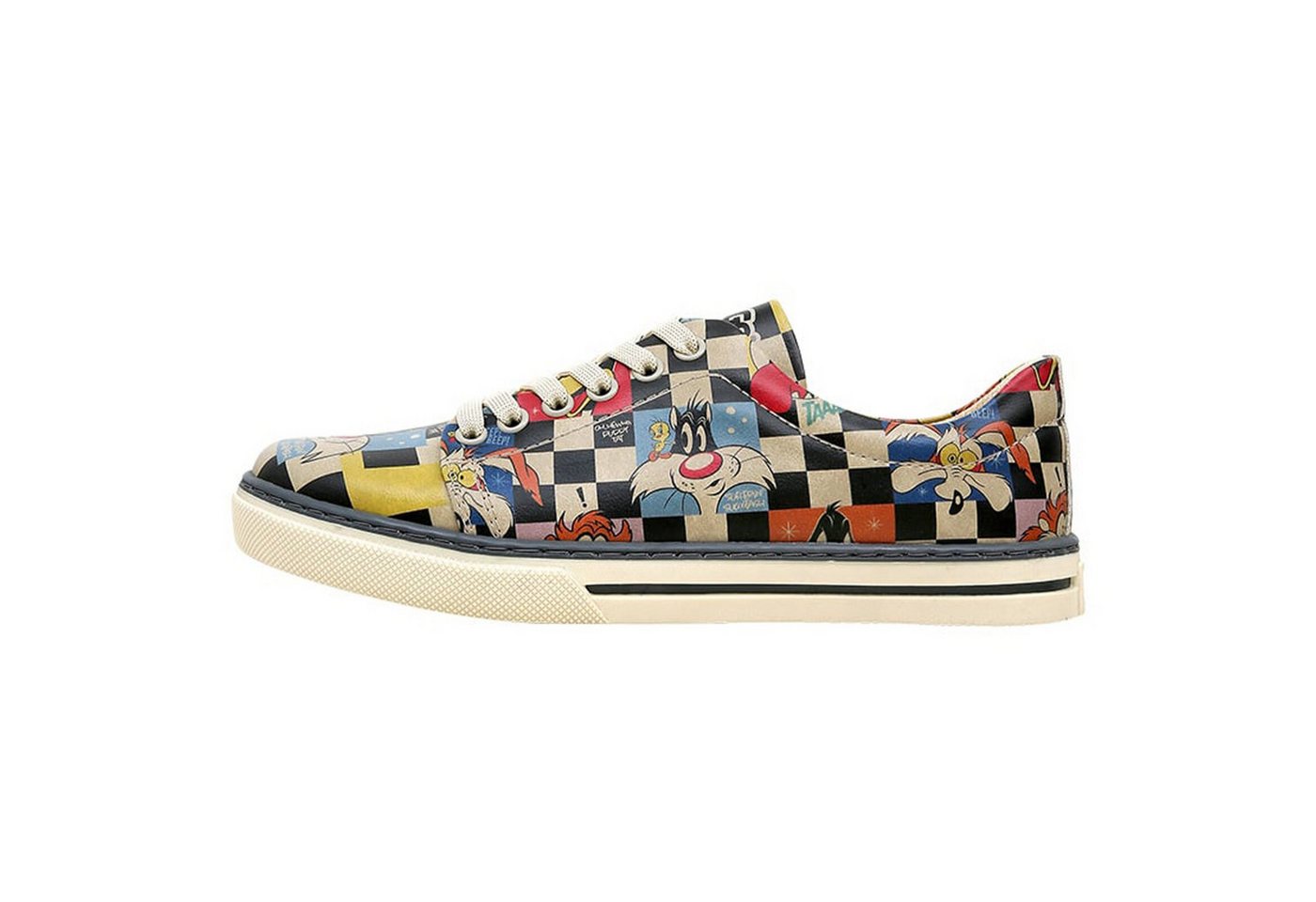 DOGO Classic Schnürsneaker Looney Tunes You-Re-Despicable Damen Sneaker Handgefertigt