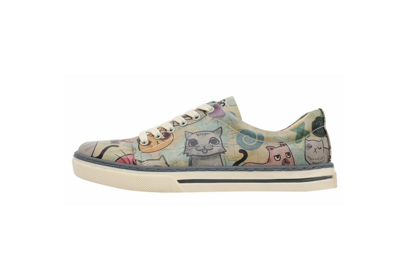DOGO Classic Schnürsneaker Never Ending Story Damen Sneaker, Classic Sneaker Handgefertigt (bunt)