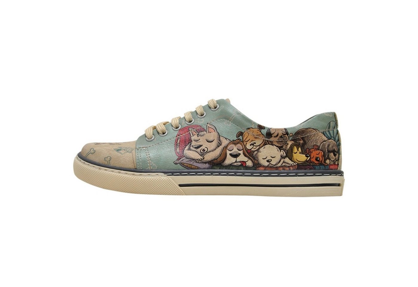 DOGO Classic Schnürsneaker Sleeping Dogs Damen Sneaker Sneaker Handgefertigt