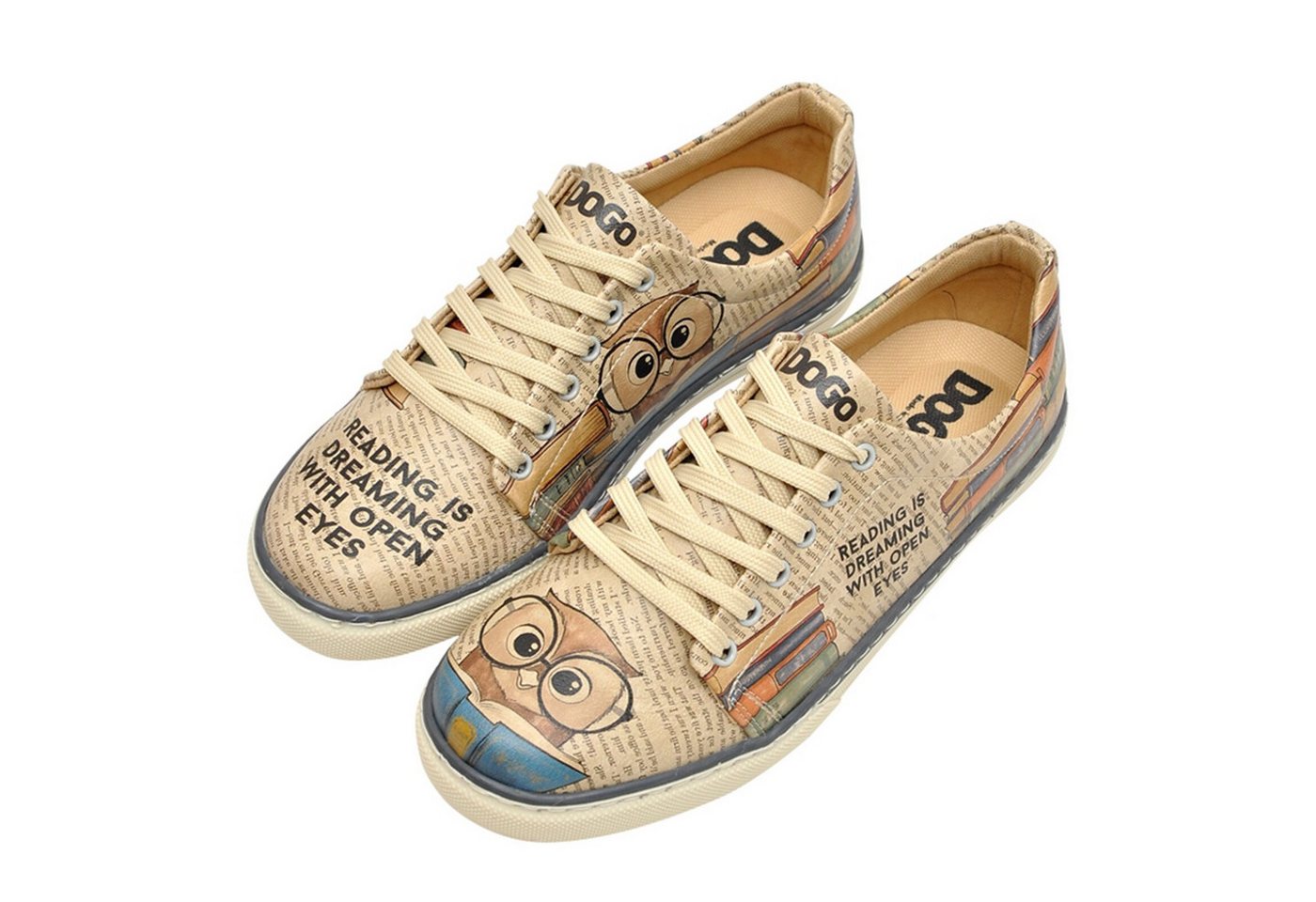 DOGO Classic Schnürsneaker Spirit Animal Damen Sneaker, Classic Sneaker Handgefertigt