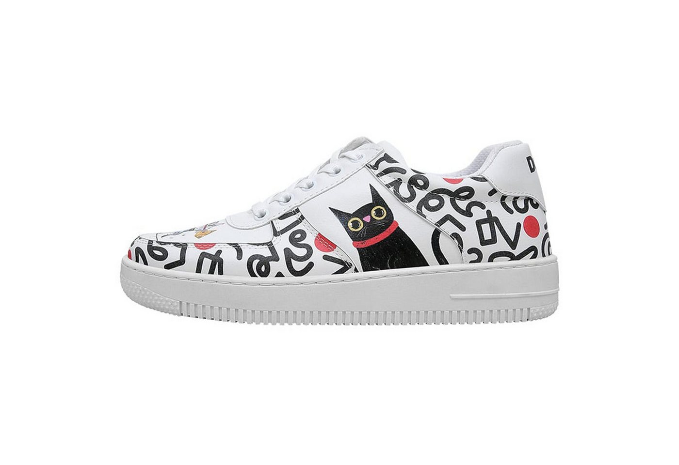 DOGO Dice Low-Top Sneaker Cat And Mouse Damen Sneaker Sneaker Handgefertigt