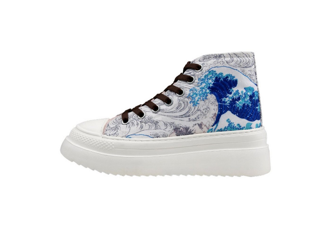DOGO Fiora High-Top Sneaker Japanese Waves Damen Sneaker Sneaker Handgefertigt