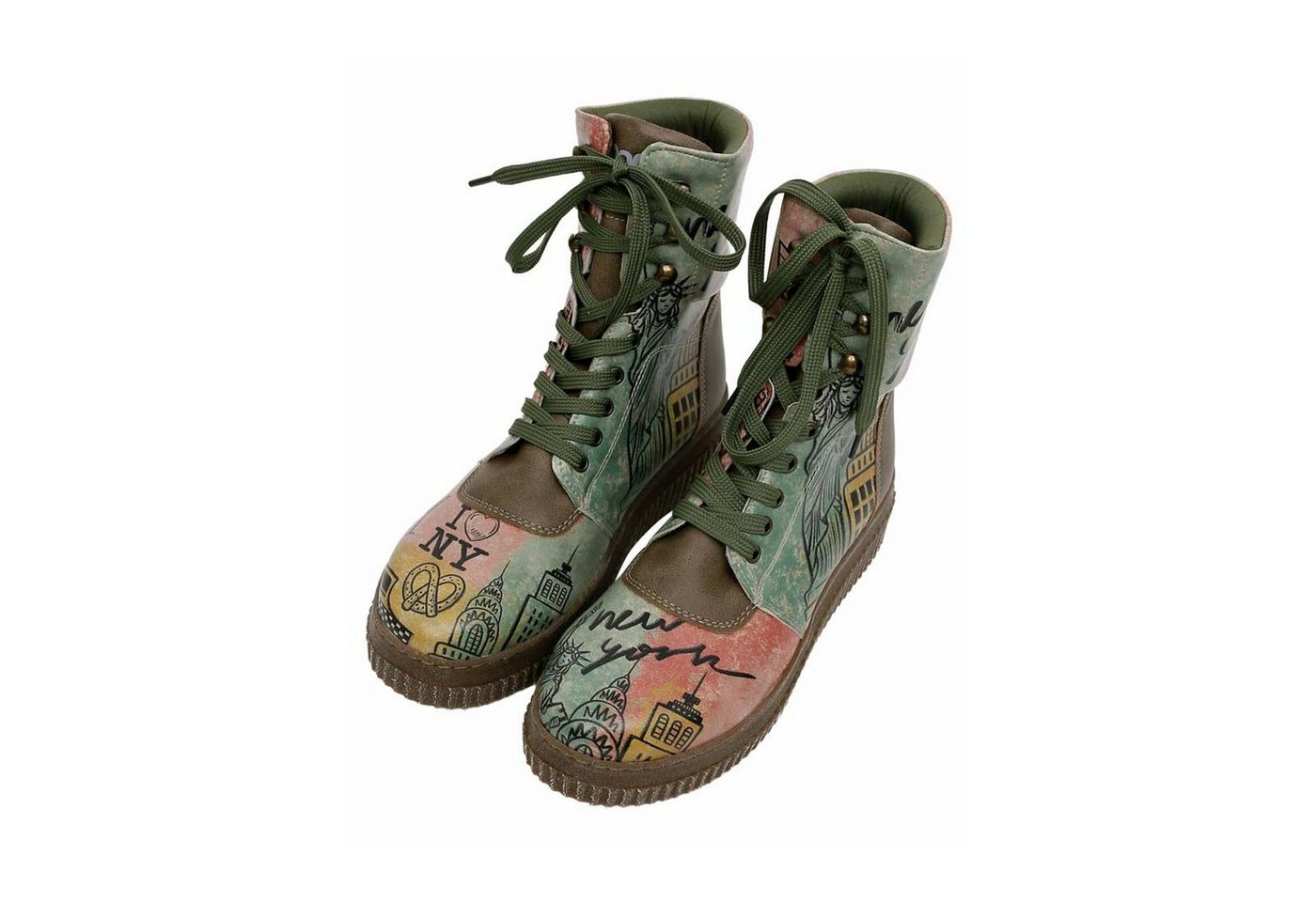 DOGO Future High Top Boots New York Damen Stiefeletten Schnürboots Handgefertigt